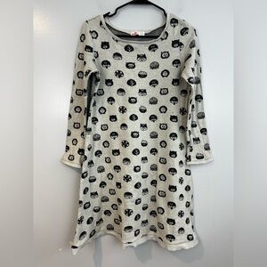 Ne-Net Issey Miyake Grey/Black Woodland Creature A-line Sweater Dress Size  M